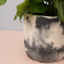 Smith & Goat Concrete Cylinder Pot - Charcoal & White - Large