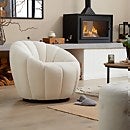 Brody Boucle Tub Armchair Cream Homebase