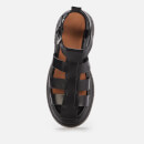 Ganni Women's Leather Fisherman Sandals - Black