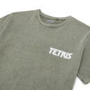 Tetris&trade; Gradient Block Unisex T-Shirt - Khaki Acid Wash