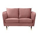 Cosmo Velvet 2 Seater Sofa in a Box Rose Pink
