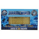 Fanattik Jurassic World 24k Gold Plated Gyrosphere Ticket