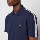 Lacoste Men's Tape Trim Polo Shirt - Navy Blue - 3/S
