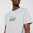 Lacoste Men's Text Logo T-Shirt - Silver Chine - 4/M