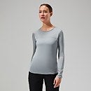 Long Sleeve Voyager Tech T-Shirt für Damen - Grau/Hellgrau