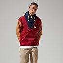 Unisex Wind Shirt 90 Half Zip - Dark Red / Brown