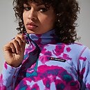 Women's Prism Crop Fleece - Pink / Turquoise