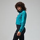 Women's Cropped Co-Ord Jacket - Dark Turquoise