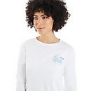 Women's Linear Landscape Long Sleeve T Shirt - White