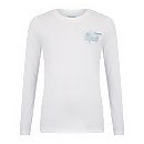 Women's Linear Landscape Long Sleeve T Shirt - White