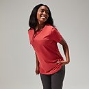 Linear Landscapre Long Sleeve T-Shirt für Damen - Rot