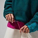 Unisex Oversized Fleece Half Zip Smock - Turquoise