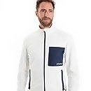 Men's Aslam Micro Half Zip Fleece - White / Navy