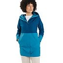 Women's Omeara Long  Waterproof Jacket - Blue