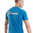 Men's Organic Front & Back Logo T-Shirt - Blue
