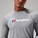 Men's Big Logo Long Sleeve Tee - Dark Grey