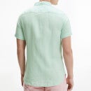 Tommy Hilfiger Men's Pigment Dyed Li Sf Shirt S/S - Ligh Green - S