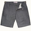 HARROP テーラードフィット リネン ブレンド ショーツ - ネイビー
