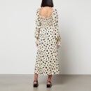 Kitri Women's Jolene Animal Spot Shirred Dress - Animal Spot - UK 6