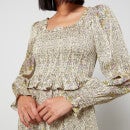 Kitri Women's Lauren Vintage Tiled Floral Shirred Dress - Vintage Tiled Floral - UK 6