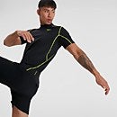 Men's Tech Short Sleeved Sun Protection Top Black/Green