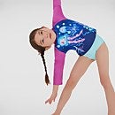 Girls' Placement Long Sleeved Sun Protection Top Blue/Pink