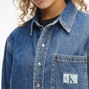 Calvin Klein Jeans Women's Cropped Dad Denim Shirt - Denim Medium - XS