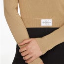 Calvin Klein Jeans Women's Badge Short Sweater - Tawny Sand - XS