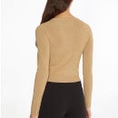 Calvin Klein Jeans Women's Badge Short Sweater - Tawny Sand - XS