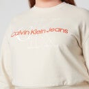 Calvin Klein Jeans Plus Logo Embroidery Cotton-Jersey Sweatshirt - 2XL