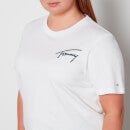 Tommy Jeans Women's TJW Curve Signature T-Shirt - White - 1XL
