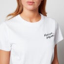 Maison Kitsuné Women's Mini Handwriting Classic T-Shirt - White - XS
