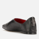 Mansur Gavriel Women's Square Toe Leather Loafers - Black/Flamma - UK 3