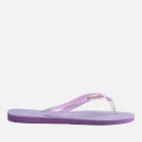 Havaianas Women's Slim Glitter Flourish Flip Flops - Purple - UK 3/4