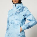 The North Face Women's Waterproof Fanorak Jacket - Beta Blue Dye Texture Print - XS