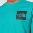 The North Face Men's Long Sleeve Fine T-Shirt - Porcelain Green/TNF Black
