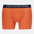 Polo Ralph Lauren Men's 3-Pack Boxer Briefs - Green/Orange PP/Light Navy - S