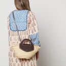 Hereu Women's Alqueria Straw Cross Body Bag with Leather Strap - Dark Brown