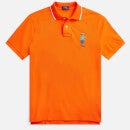 Polo Ralph Lauren Men's Custom Slim Fit Mesh Polo Shirt - Sailing Orange Beach Bear
