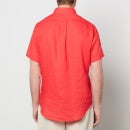 Polo Ralph Lauren Men's Dye Linen Short Sleeve Shirt - Racing Red - S