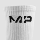 MP Ženske Essentials Crew čarape (3 pakovanje) - bijela - UK 2-5