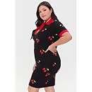 Plus Size Cherry Print Sweater Dress - 18
