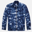 Polo Ralph Lauren Men's Garment Dyed Zipped Oxford Short Sleeve Shirt - Rl Navy Bleach Out - S