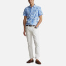 Polo Ralph Lauren Men's Garment Dyed Short Sleeve Shirt - Harbor Island Blue Bleach Out - S
