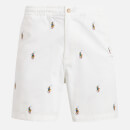Polo Ralph Lauren Men's Stretch Twill Prepster Shorts- White Embroidery - M