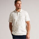 Ted Baker Tyssen Magnolia Print Cotton Polo Shirt - 2/S