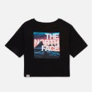 The North Face Girl's Cropped Graphic T-Shirt - Black - 7-8 Years