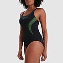 Women's Placement Muscleback Swimsuit Black/Blue
