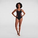 Women's Placement Muscleback Swimsuit Black/Pink