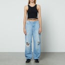 Calvin Klein Jeans Strap-Detailed Cotton-Blend Jersey Tank Top - XS